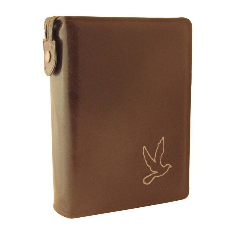 Etui Pismo Święte Edycji Św. Pawła duże brąz z haftem kremowym