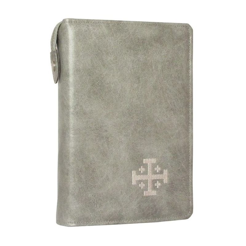 Etui Biblia Jerozolimska szare haft
