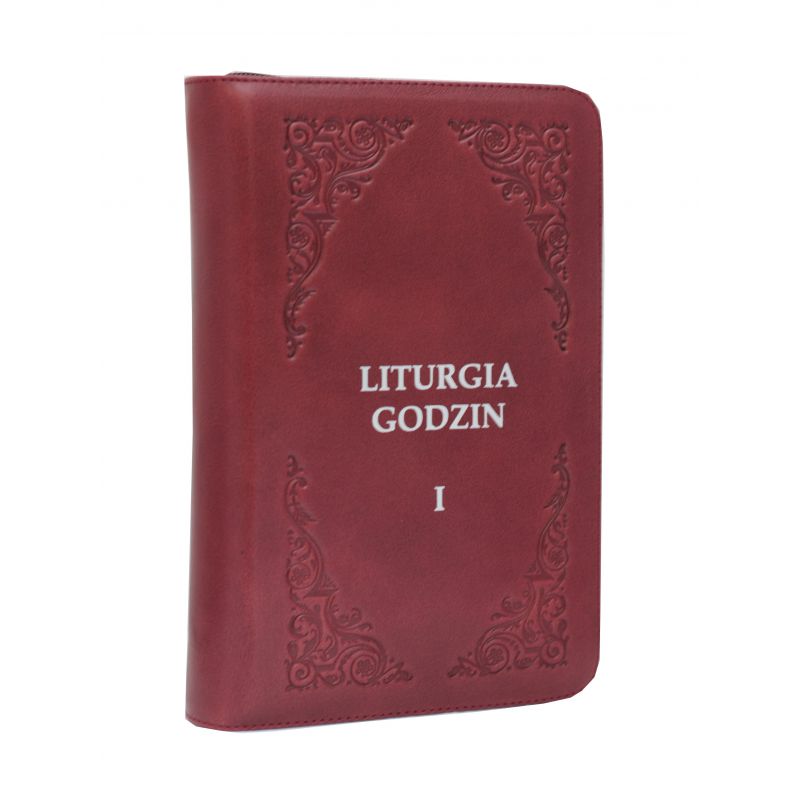 Liturgia godzin I skóra bordowa