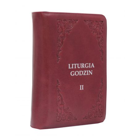 Liturgia godzin II skóra bordowa