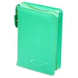 Etui Biblia Tysiąclecia mała (oazowa)Kasztan z haftem szarym