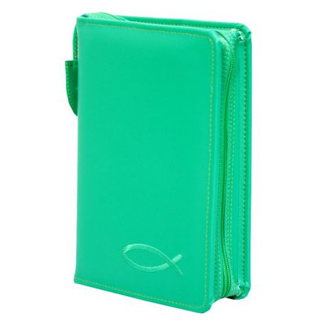 Etui Biblia Tysiąclecia mała (oazowa)Kasztan z haftem szarym