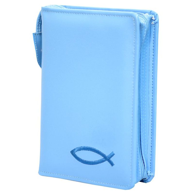 Etui Biblia Tysiąclecia mała (oazowa)Kasztan z haftem szarym